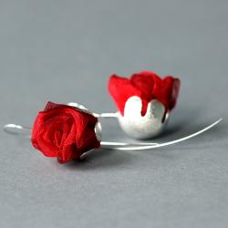 romantyczne kolczyki kwiatki - Kolczyki - Biżuteria