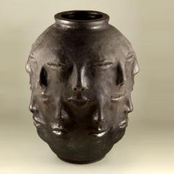 dzban,rzeźba,unikat,ceramika,twarze,wazon - Ceramika i szkło - Wyposażenie wnętrz