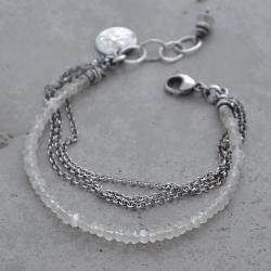 bransoletka z kamieniem naturalnym,surowa - Bransoletki - Biżuteria