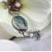 Naszyjniki agat mszysty,duży wisiorek,białe perły