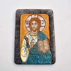 Beata Kmieć,Chrystus,ikona,ceramika,obraz - Ceramika i szkło - Wyposażenie wnętrz