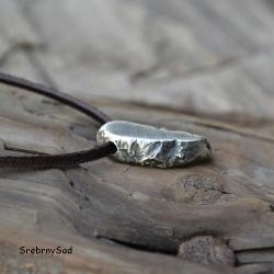 surowe srebro,surowy wisior - Naszyjniki - Biżuteria