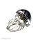 Pierścionki srebrny pierścień z granatem gwiaździstym