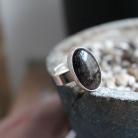 Pierścionki pierścionek srebro czarny turmalin