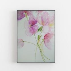 akwarela,magnolie,abstrakcja - Obrazy - Wyposażenie wnętrz
