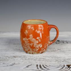 pomarańczowy kubek ceramiczny,porcelana - Ceramika i szkło - Wyposażenie wnętrz