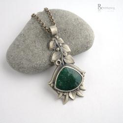 wisiorek z zielonym kamieniem,awenturyn - Wisiory - Biżuteria
