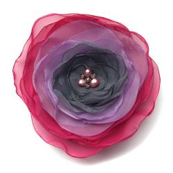 broszka,romantyczna,kwiat,różowa,kwiat - Broszki - Biżuteria