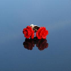 kolczyki różyczki,koralowe - Kolczyki - Biżuteria