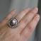 Pierścionki pierścionek srebro perła filigran retro