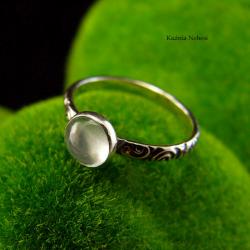 nehesi,pierścień,pierscionek,srebrny,akwamarynem - Pierścionki - Biżuteria
