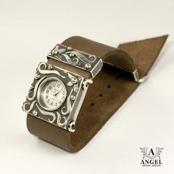 zegarek ze srebra,damski zegarek - Bransoletki - Biżuteria