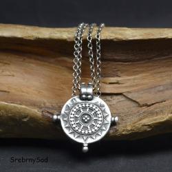 srebrna mandala,srebrny wisior,orginalny wisior - Naszyjniki - Biżuteria