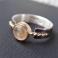 Pierścionki srebrno złoty pierścionek z kwarcem rutylowym