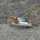 Pierścionki surowa biżuteria z diamentem,złoty pierścionek