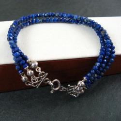 niebieska,lśniąca - Bransoletki - Biżuteria