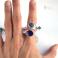 Pierścionki pierścionek z lapis lazuli,niebieski kamień
