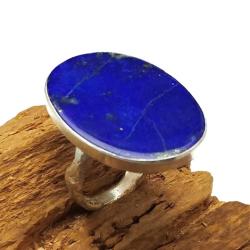 kobaltowy pierścień,chabrowy,lapis lazuli srebro - Pierścionki - Biżuteria