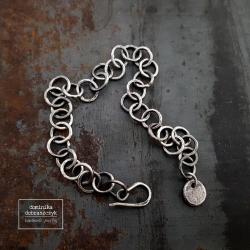 srebro,łańcuch,oksydowany - Bransoletki - Biżuteria