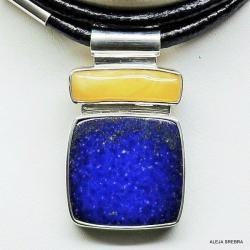 naszyjnik z lapis lazuli,srebro,biżuteria - Naszyjniki - Biżuteria