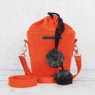 Na ramię torebka,pomarańczowy kuferek,kuferek,zamsz