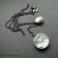 Naszyjniki srebro,muszla,perła,Paua,oksydowany,medalion