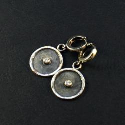 srebrne kolczyki z cyrkoniami - Kolczyki - Biżuteria