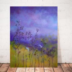 fiolet,łąka,abstrakcja - Obrazy - Wyposażenie wnętrz