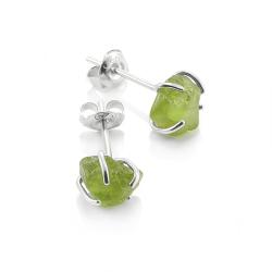 zielone kolczyki,minimalistyczne kolczyki - Kolczyki - Biżuteria