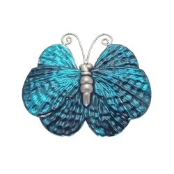 Srebrna broszka motyl,niezwykła - Broszki - Biżuteria