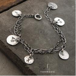 bransoletka personalizacja oksydowane srebro - Bransoletki - Biżuteria