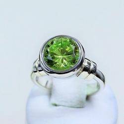 pierścvionek z zieloną cyrkonią,srebro,pierścionki - Pierścionki - Biżuteria