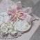 Kartki okolicznościowe chrzest,dziewczynka,kwiaty,ręcznie kolorowany