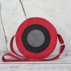 torebka okrągła,torebka na ramię,torebka czerwona - Na ramię - Torebki