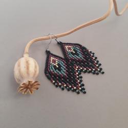 kolczyki etniczne,z frędzlami,kolorowe - Kolczyki - Biżuteria