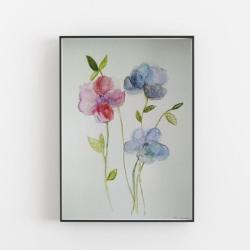 akwarela,kwiaty - Obrazy - Wyposażenie wnętrz