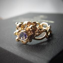 pierścionek zaręczynowy z tanzanitem - Pierścionki - Biżuteria
