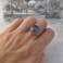 Pierścionki Regulowany srebrny pierścionek z ametystem