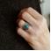 Pierścionki srebrny pierścionek z malachitem