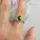 Pierścionki zielony kamień,diopsyd,pierścionek dziewczęcy