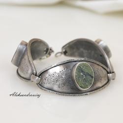 srebro,serpentyn - Breloki - Biżuteria