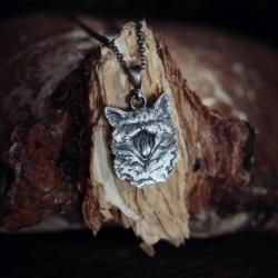 biżuteria z kotem,srebrny wisior kot - Wisiory - Biżuteria