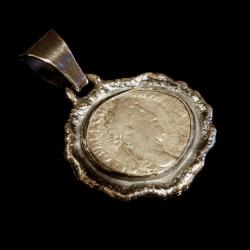 moneta,rzymska,blask,srebro,coin,unisex - Wisiory - Biżuteria