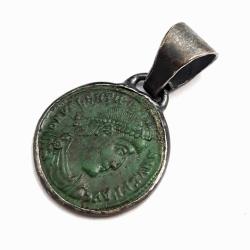 moneta,rzymska,blask,srebro,coin,unisex - Wisiory - Biżuteria