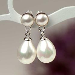 kolczyki z perłami,eleganckie,klasyczne - Kolczyki - Biżuteria