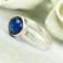 Pierścionki pierścionek,srebrny,niebieski,szkło dichroiczne