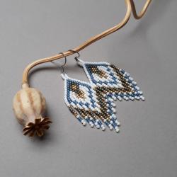 kolczyki indiańskie,z frędzlami, - Kolczyki - Biżuteria