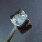 Pierścionki pierścionek srebrny z akwamarynem