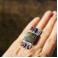 Pierścionki srebrny pierścionek regulowany,labradoryt