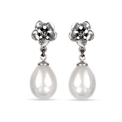 kolczyki z perłami,eleganckie,srebrne,na prezent - Kolczyki - Biżuteria